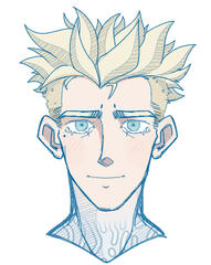 Headshot + Sketch + Simple color